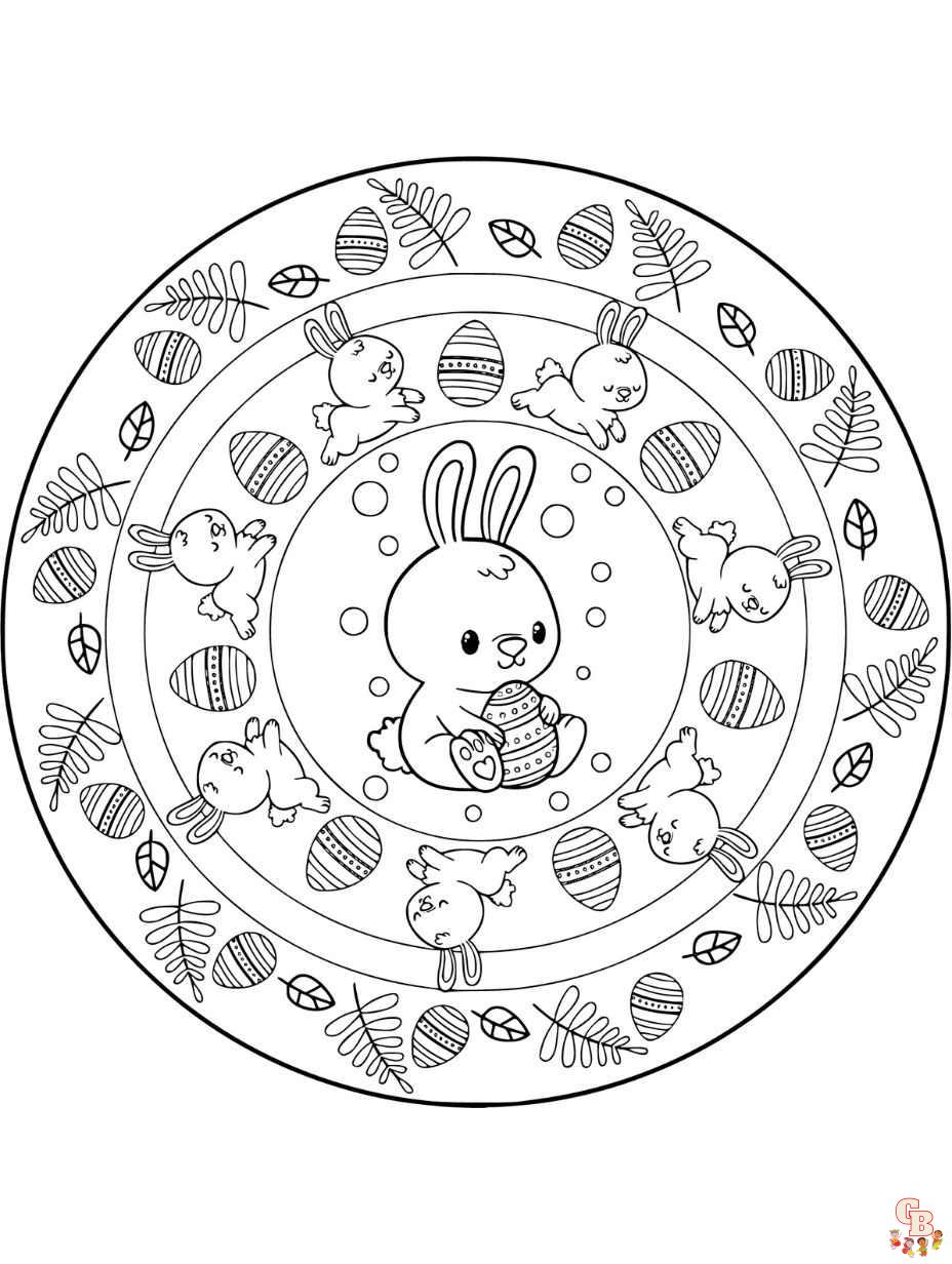 easter mandala coloring pages