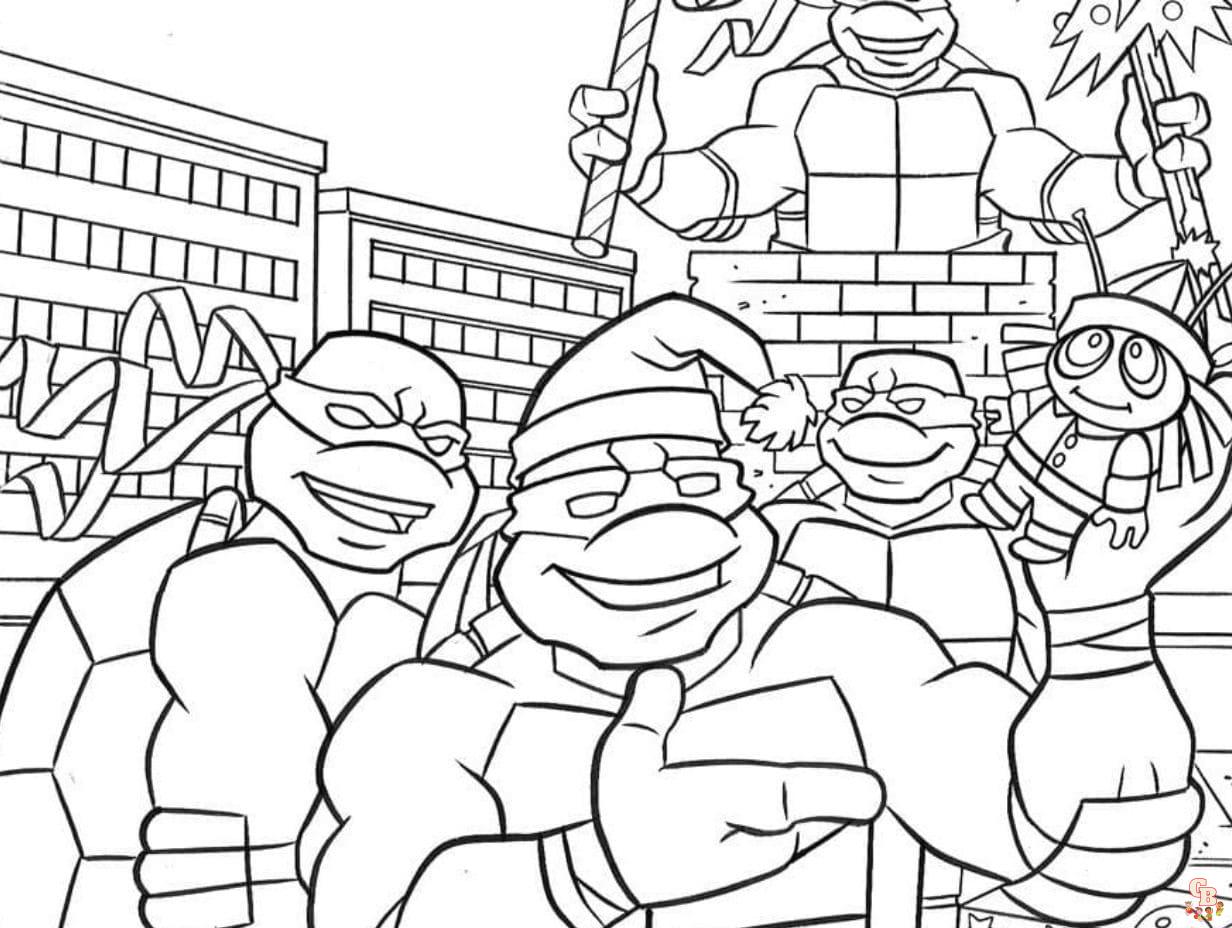 easy ninja turtles coloring pages