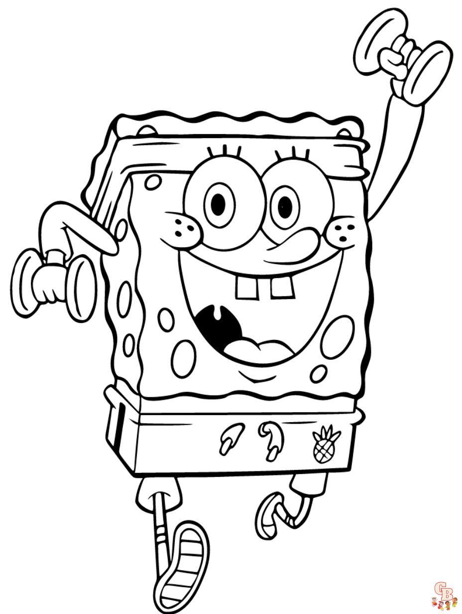 easy spongebob coloring pages