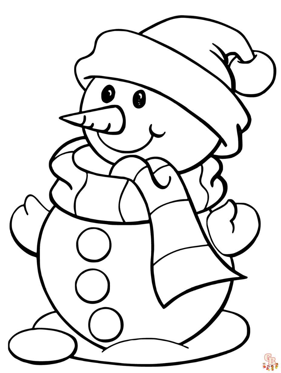 easy winter coloring pages