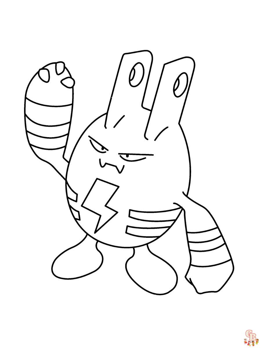 elekid coloring page