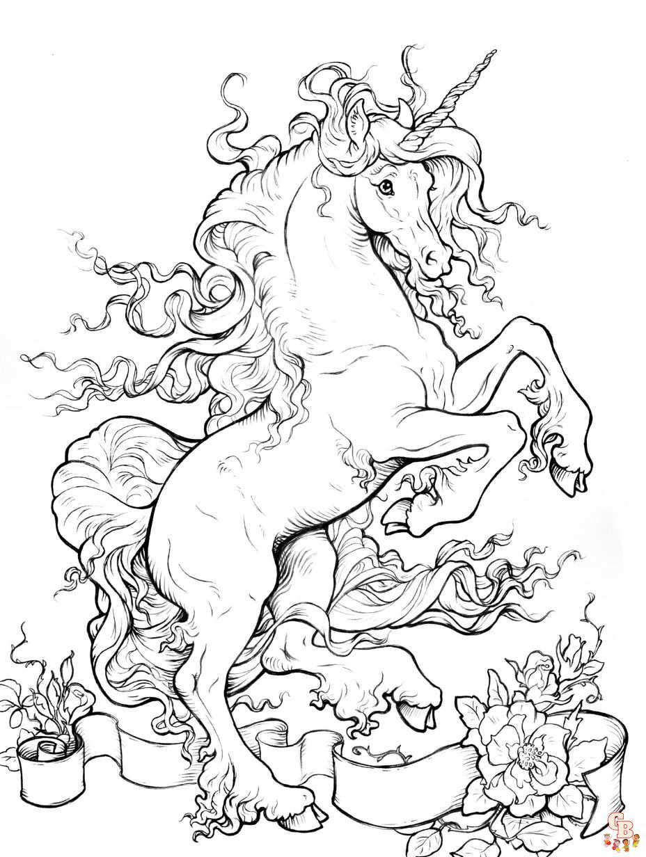 fancy coloring pages unicorn