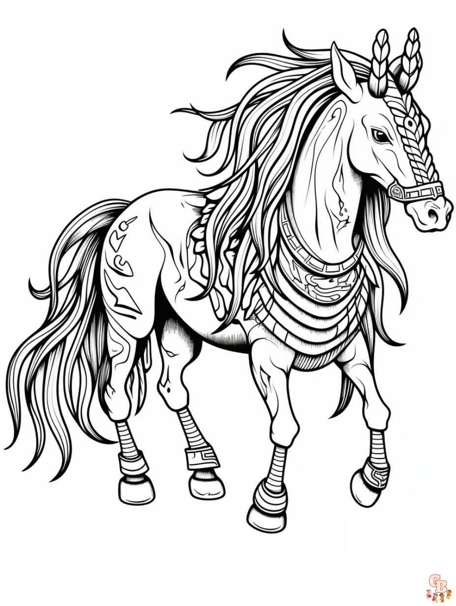 fancy unicorn coloring pages