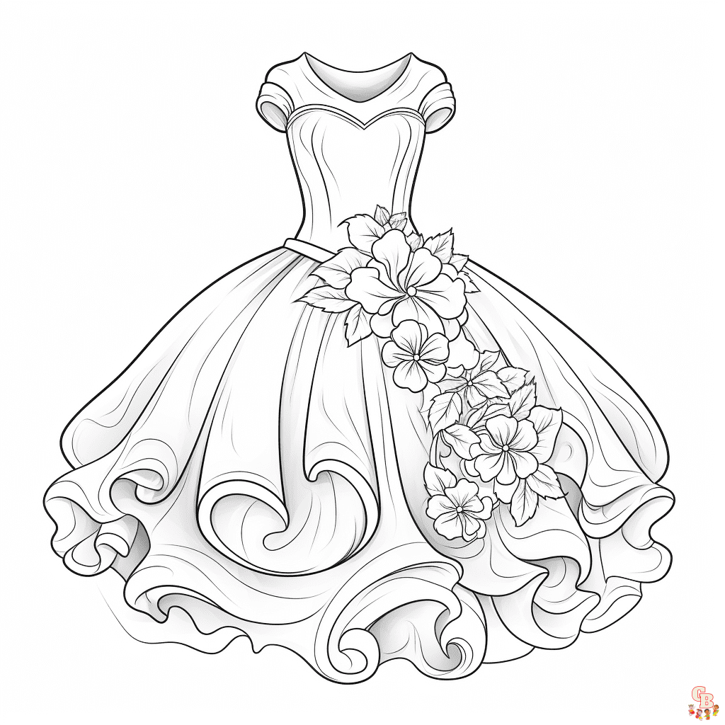 fashion dress coloring pages