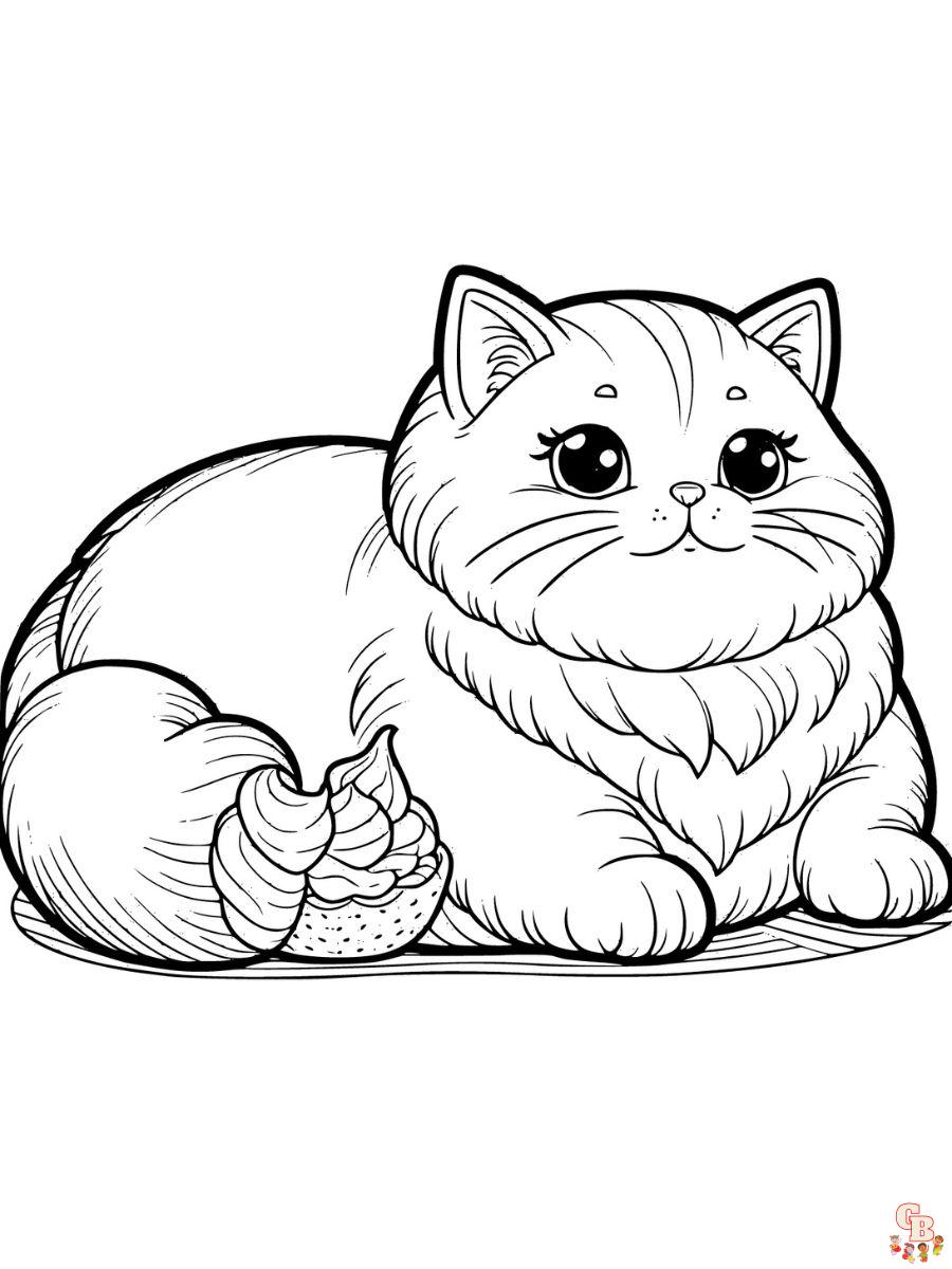 fat cat coloring pages