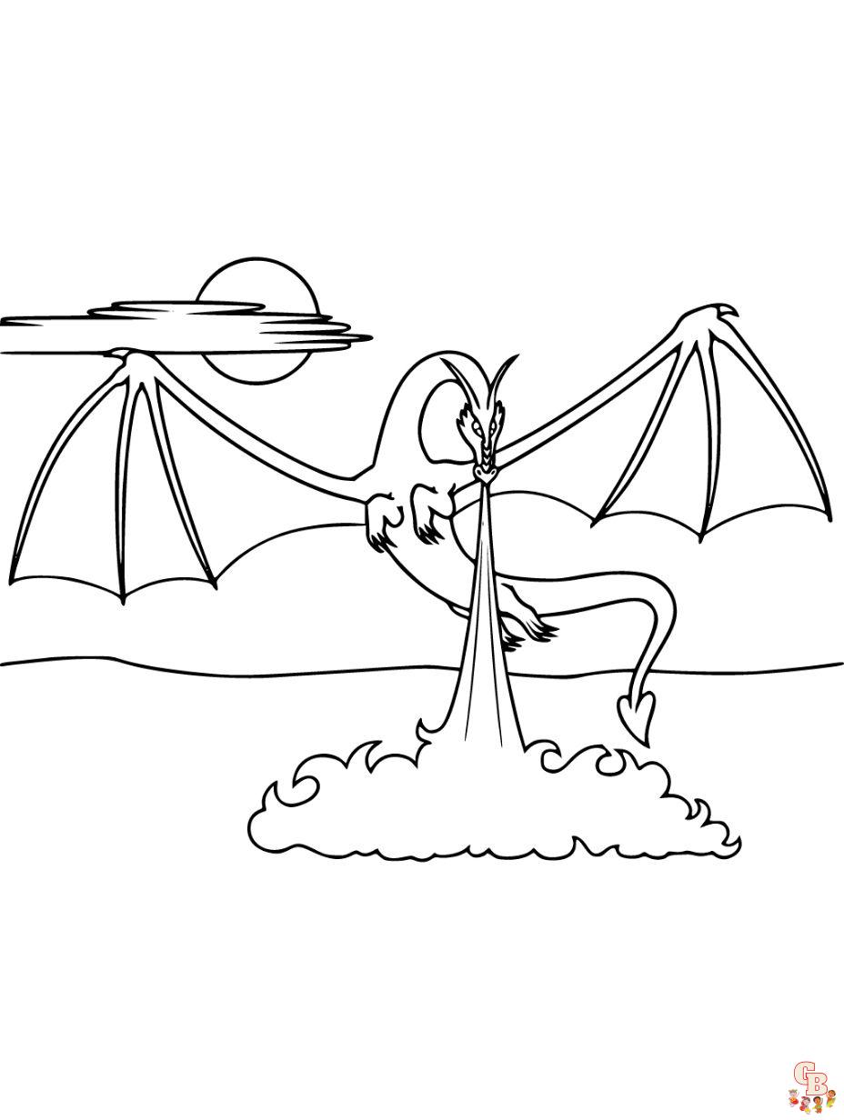 fire dragon coloring pages