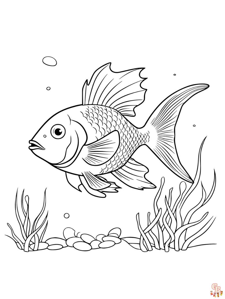 fishing coloring page