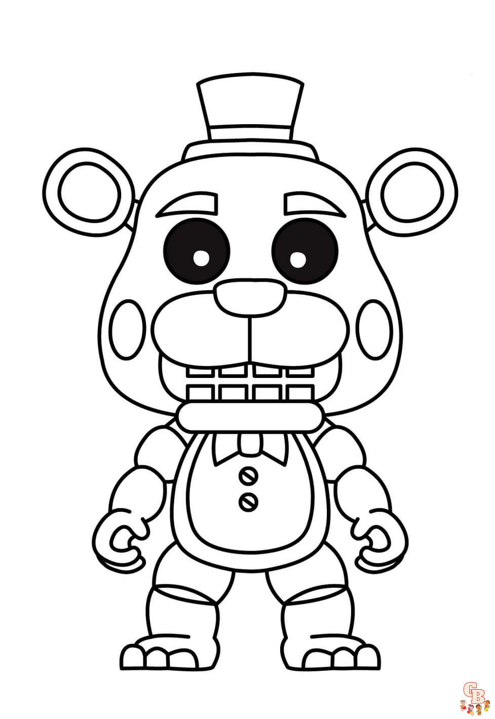 five nights at freddys coloring page