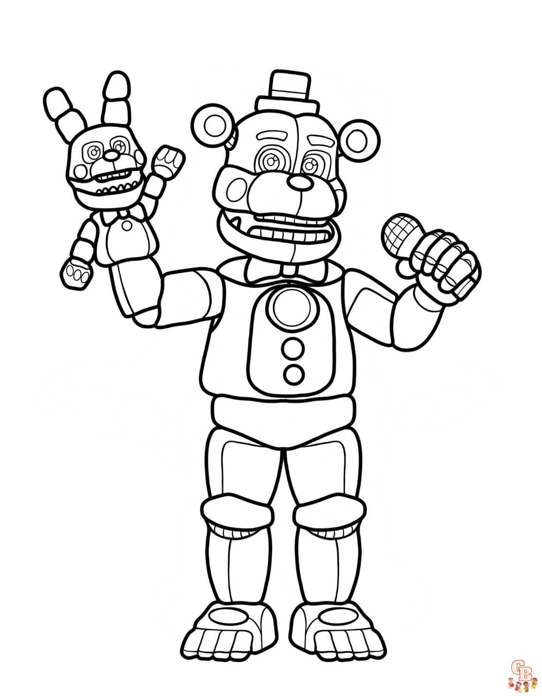 five nights at freddy's coloring pages