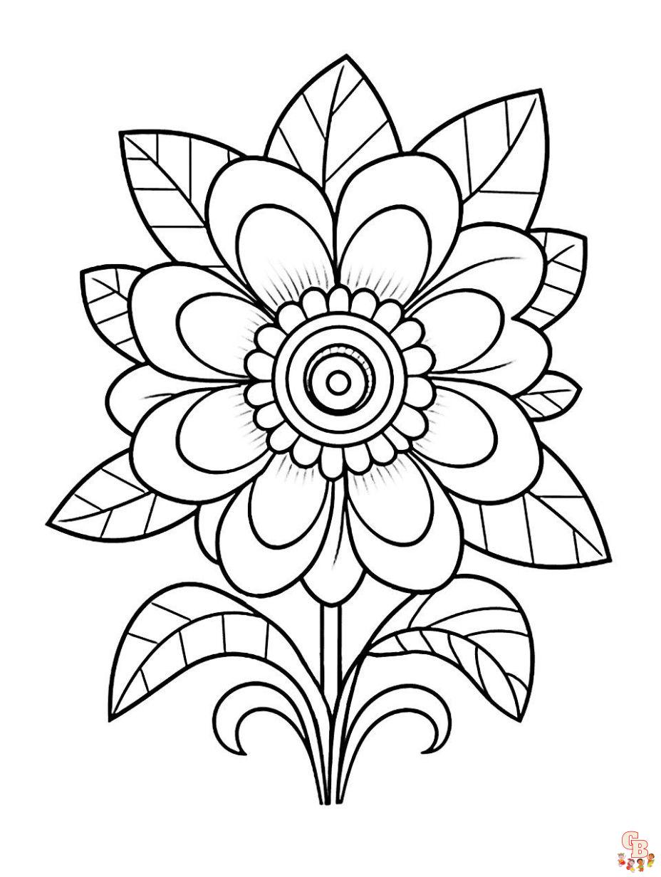 flower mandala coloring page