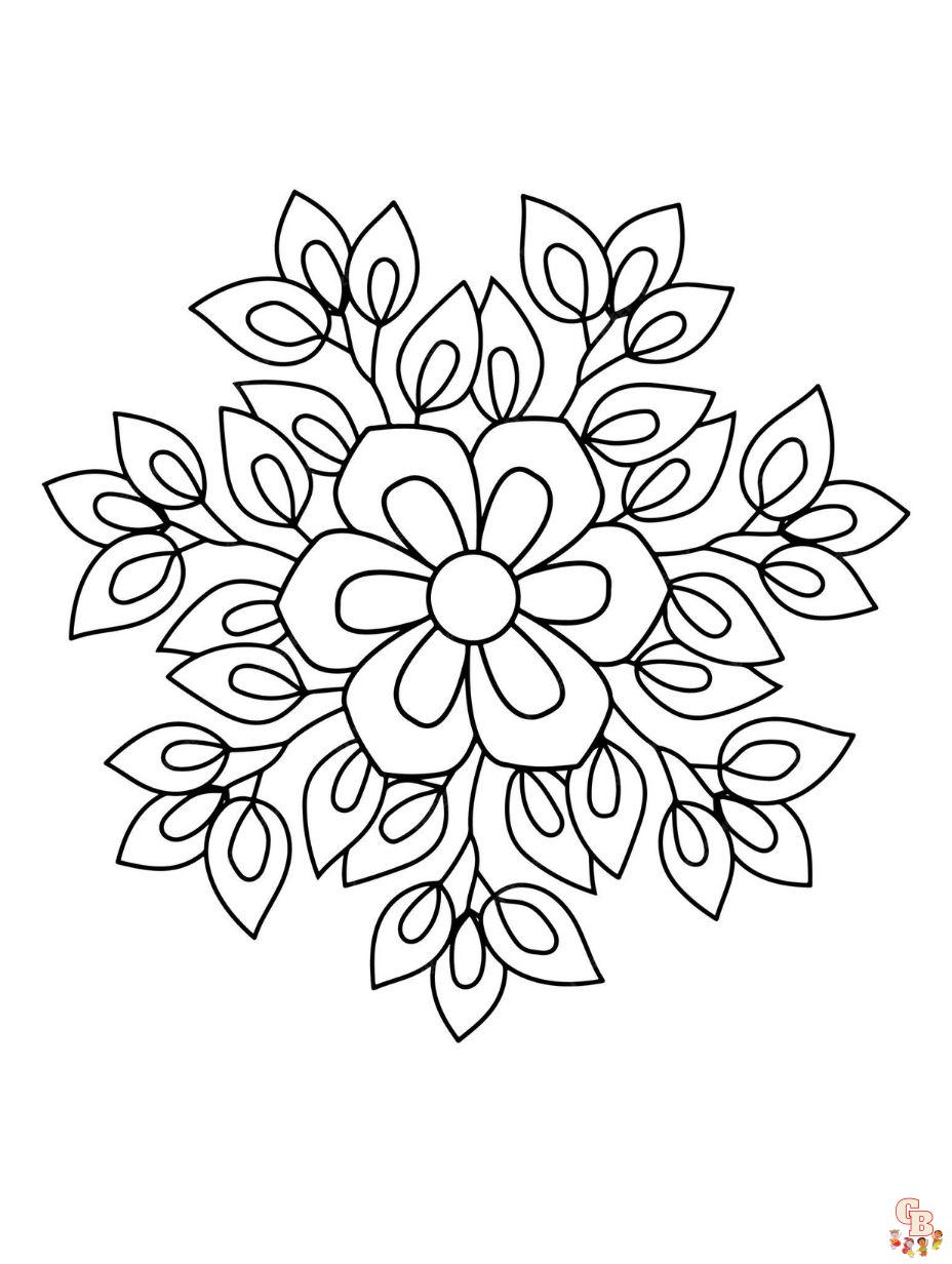 flower mandala coloring pages