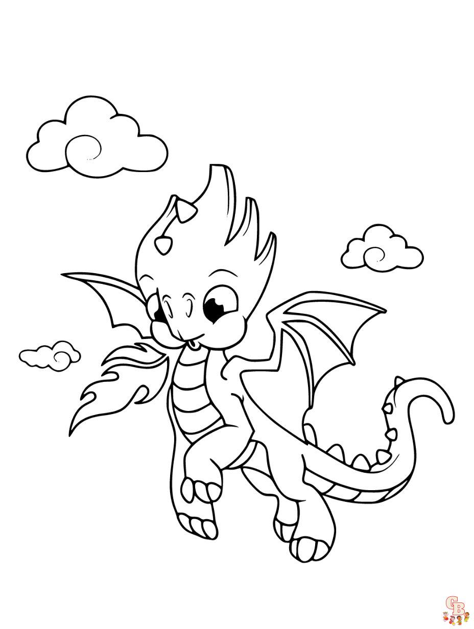 flying dragon coloring pages