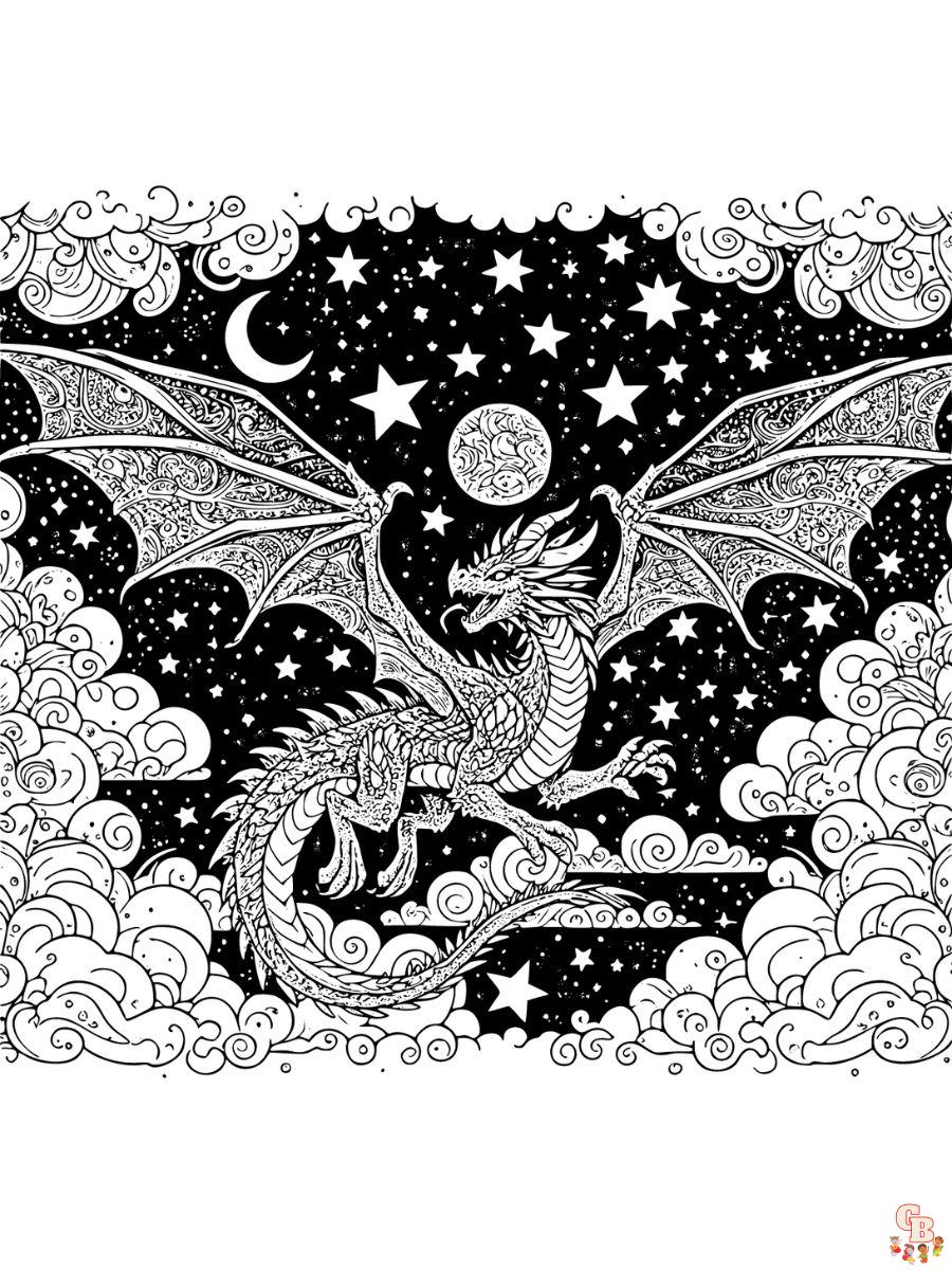 flying dragon coloring sheets