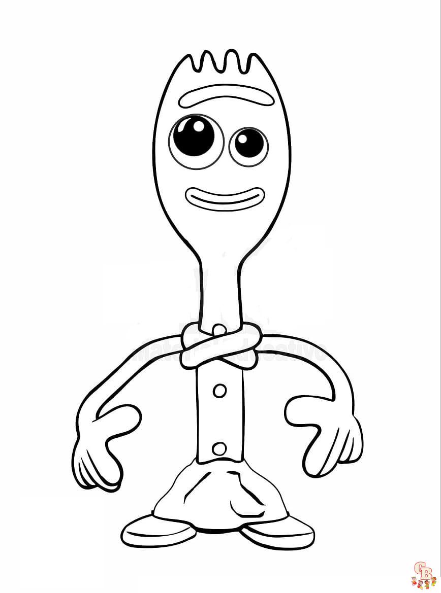 forky coloring page