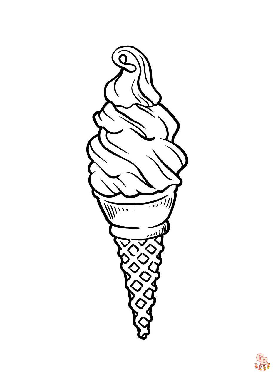 free coloring pages ice cream cone