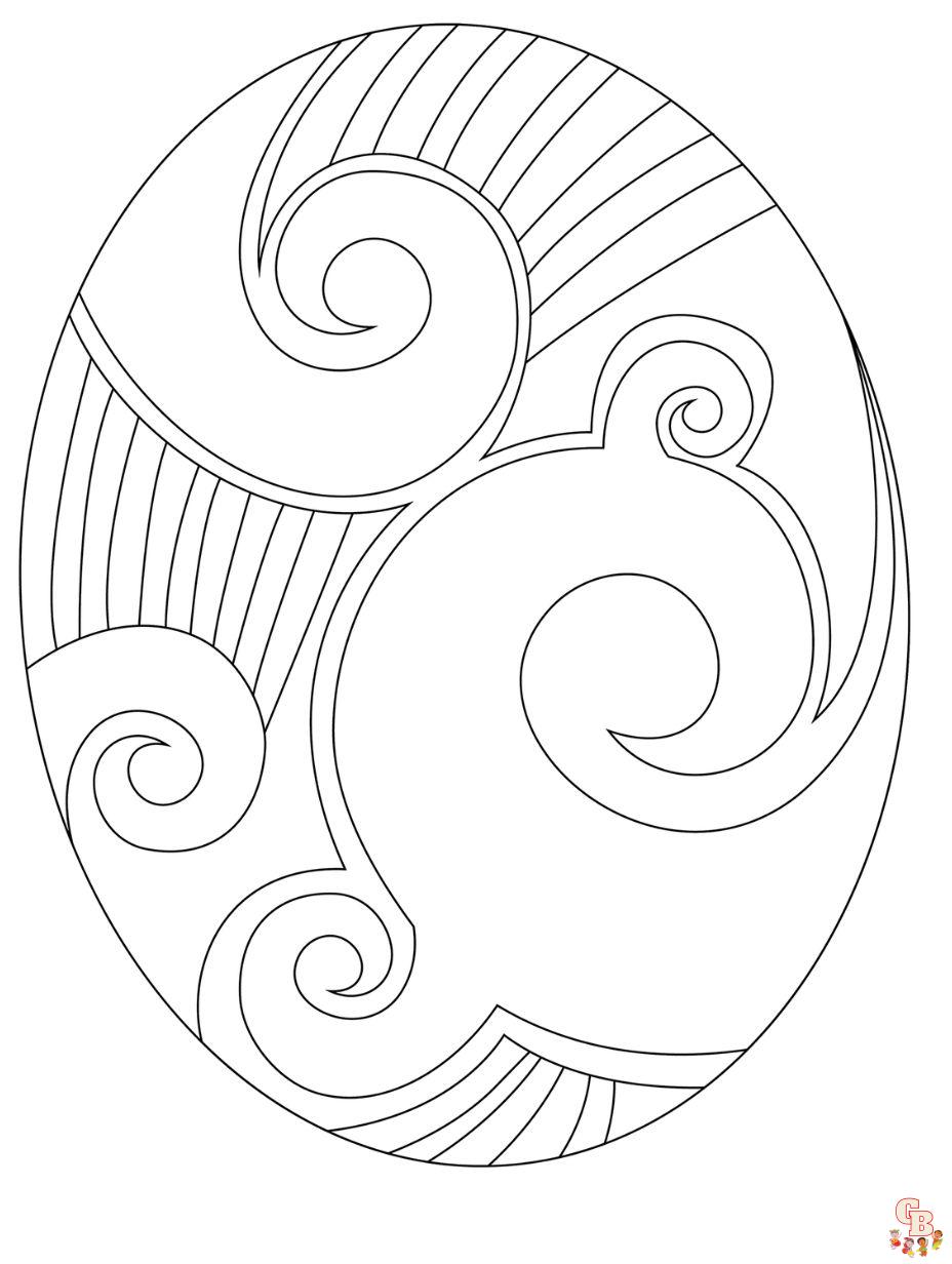 free coloring pages of easter eggs