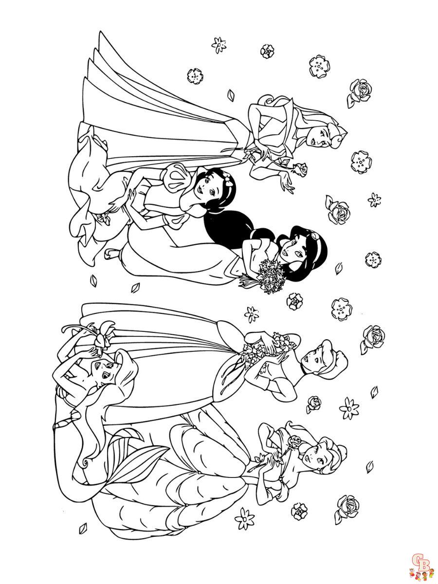 free disney princess coloring pages