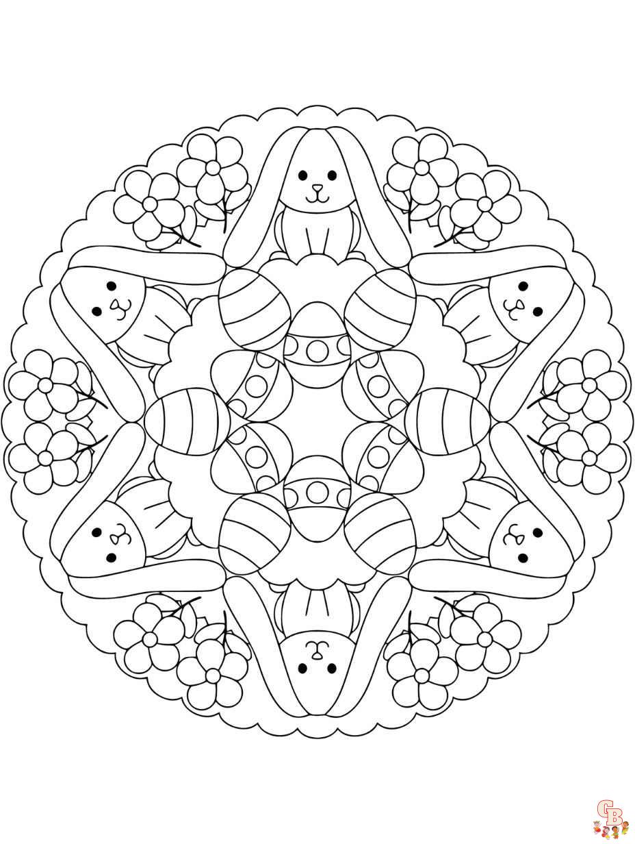 free easter mandala coloring pages