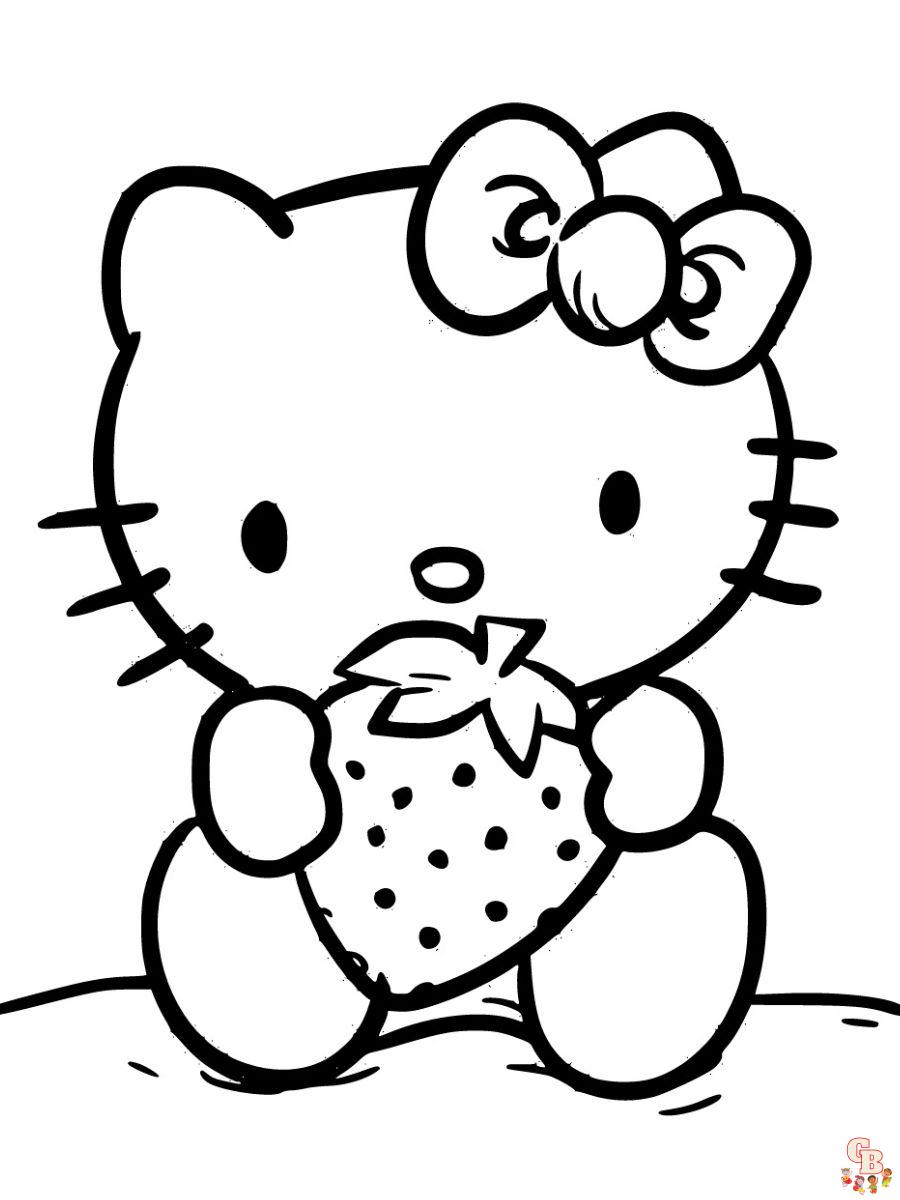 free hello kitty coloring pages