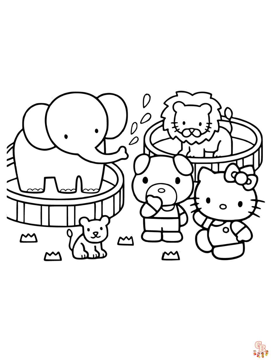 free hello kitty coloring pages pdf