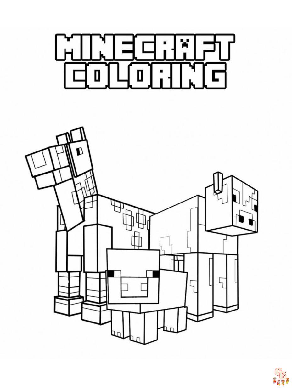 free minecraft coloring pages printable