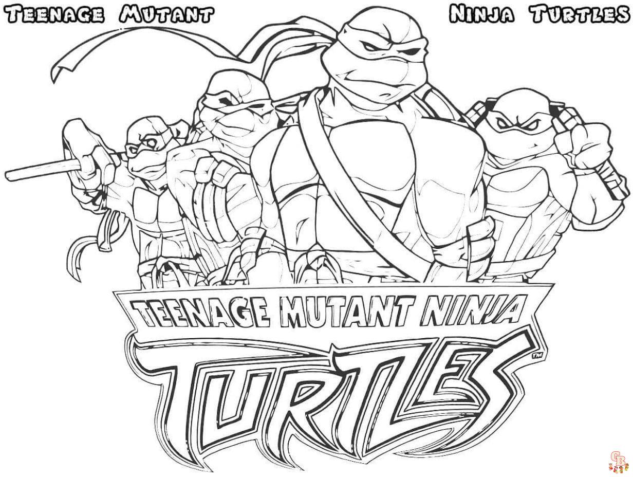 free ninja turtle coloring pages