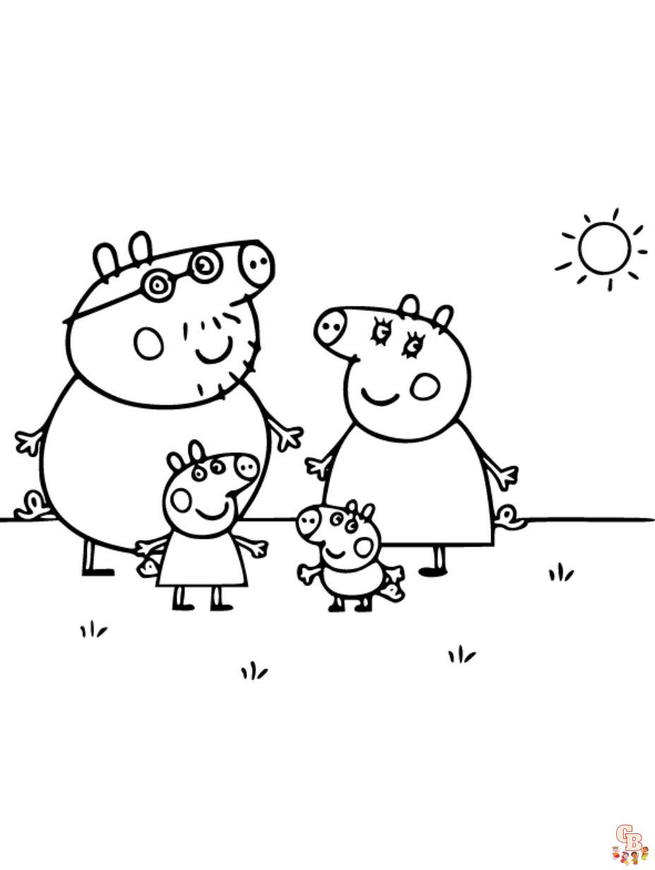 free peppa pig coloring pages