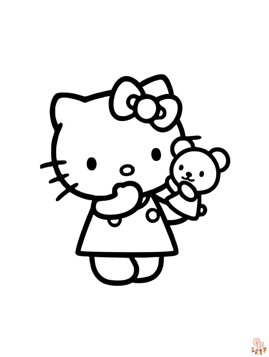 free printable coloring pages of hello kitty