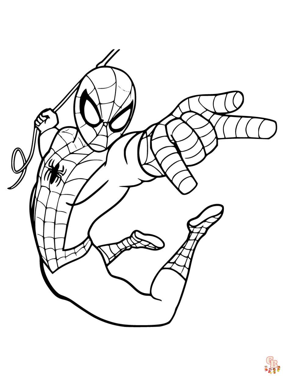 free printable coloring pages of spiderman