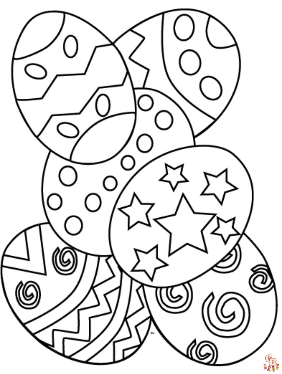 free printable easter eggs coloring pages