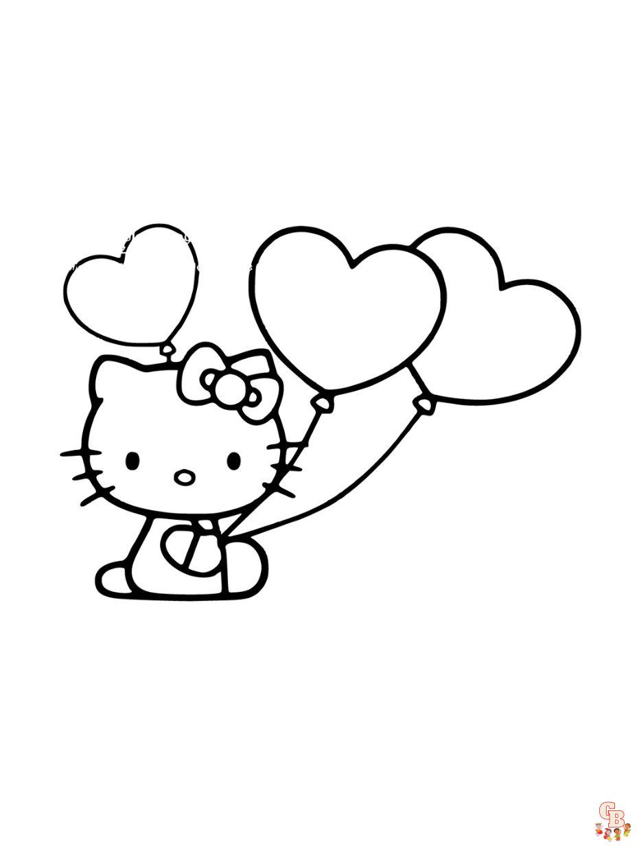 free printable hello kitty coloring pages