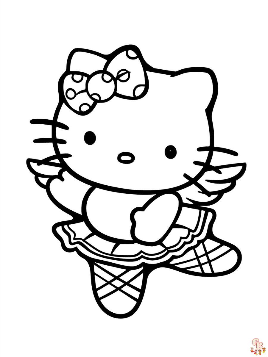 free printable hello kitty coloring pages