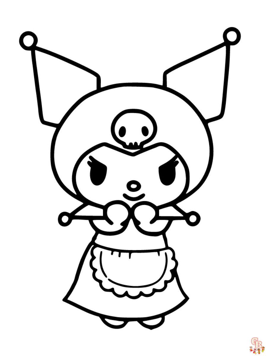 free printable kuromi coloring pages