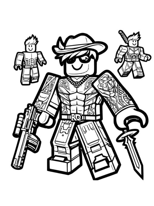 Free Roblox Coloring Pages for Kids to Print | GBcoloring
