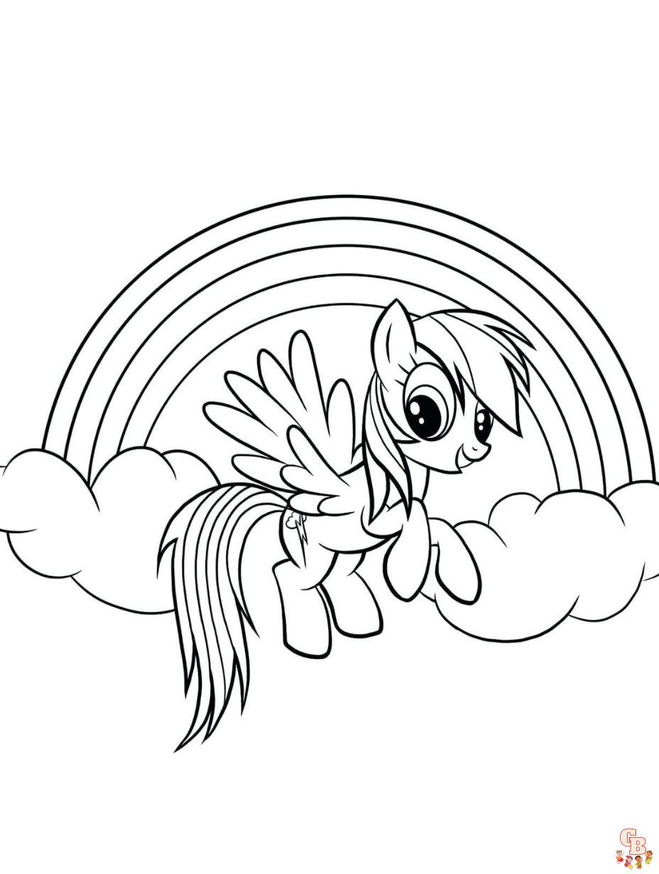 free rainbow coloring page