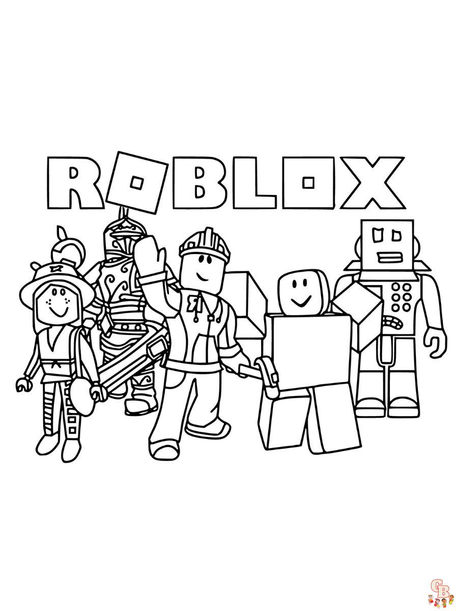 free roblox coloring pages