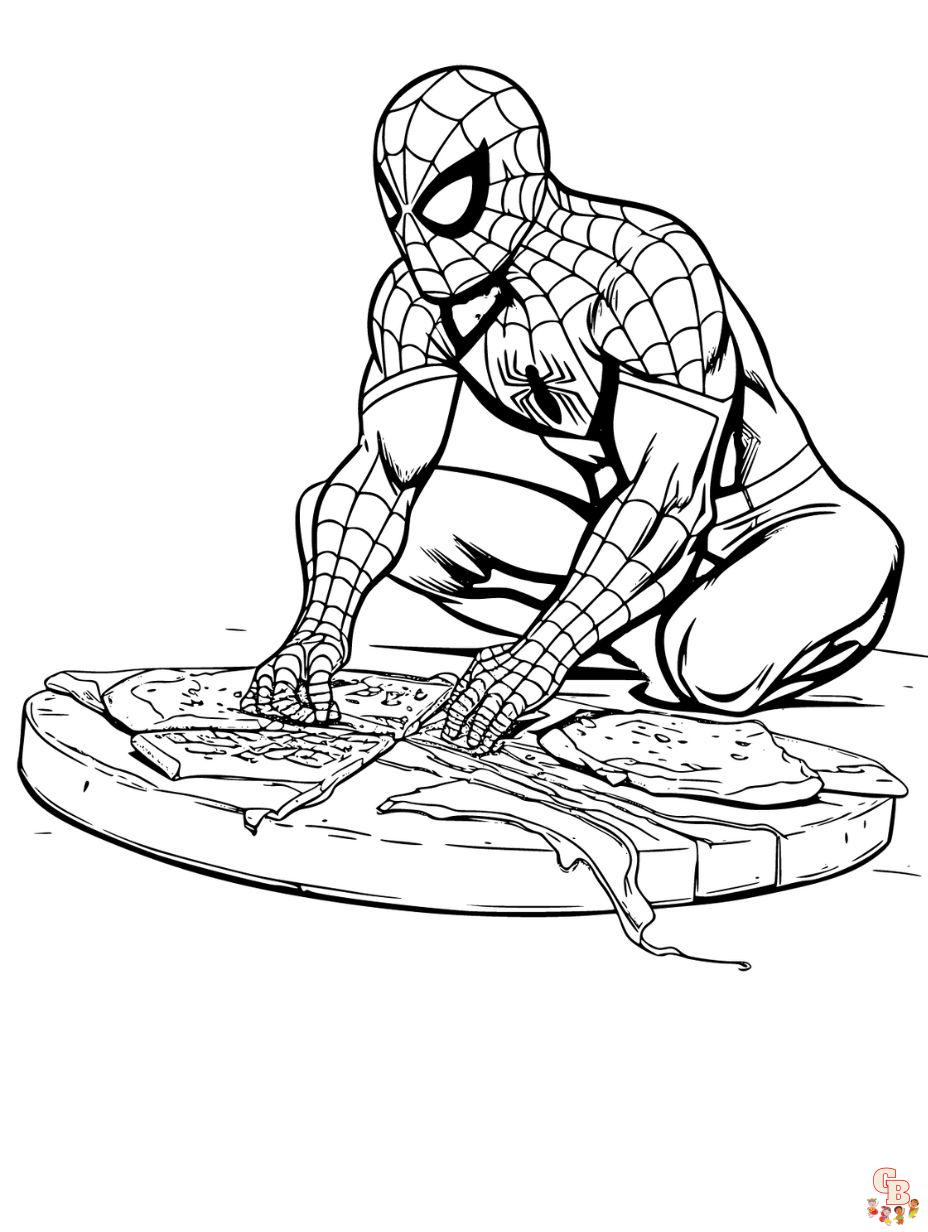 free spiderman coloring pages printable