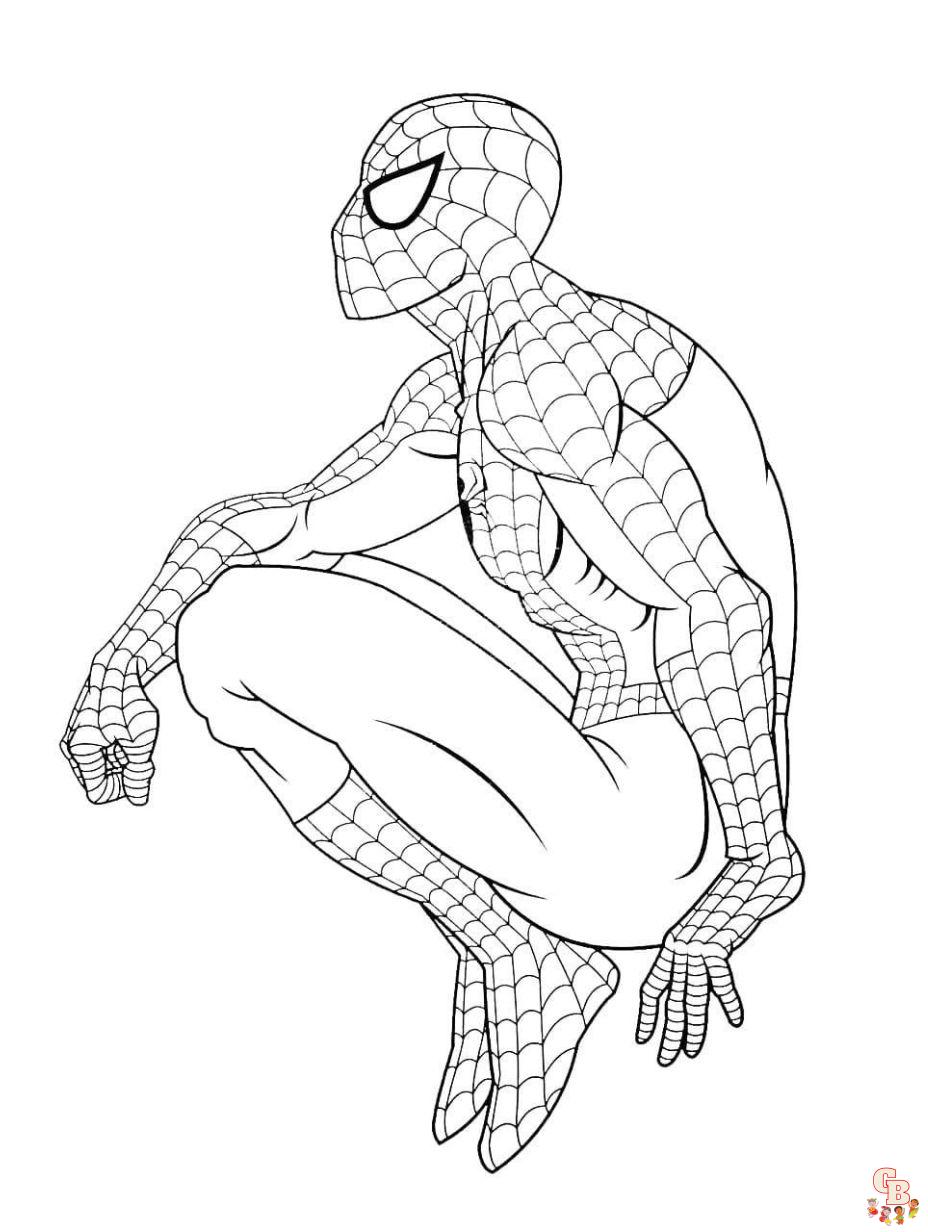 free spiderman coloring pages