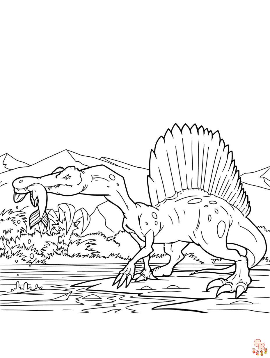 free spinosaurus coloring page