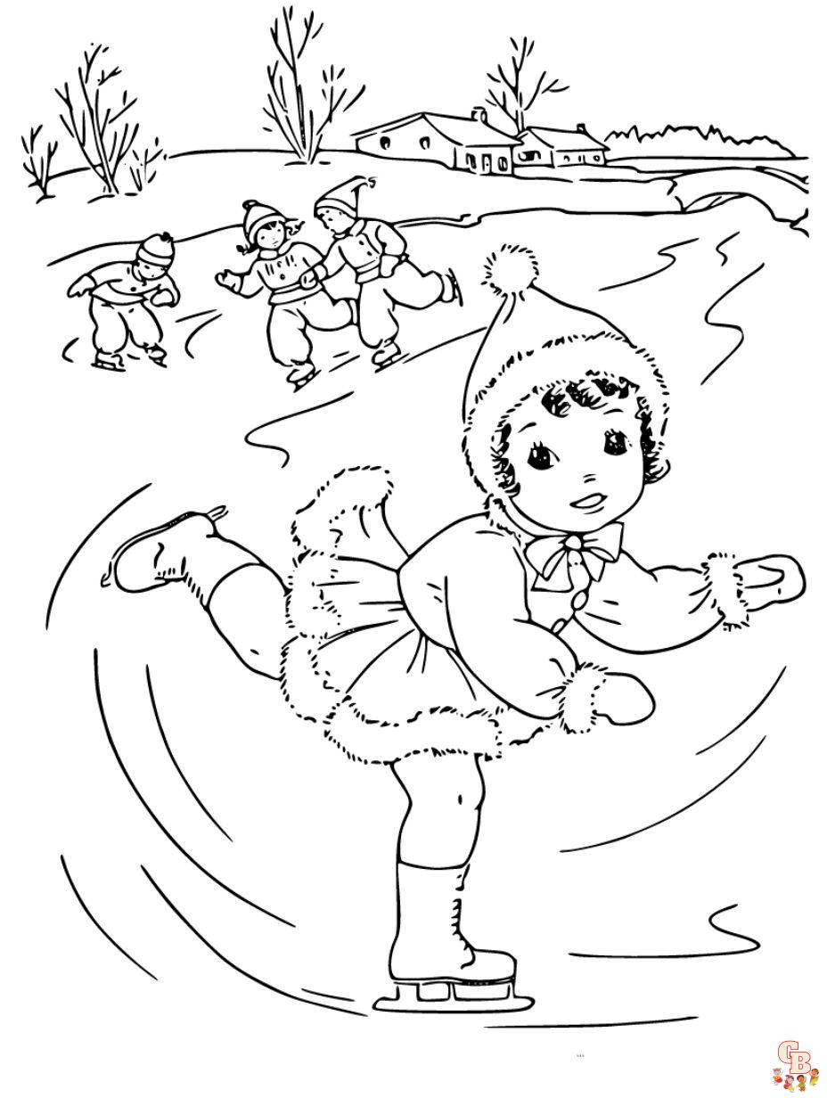 free winter coloring pages