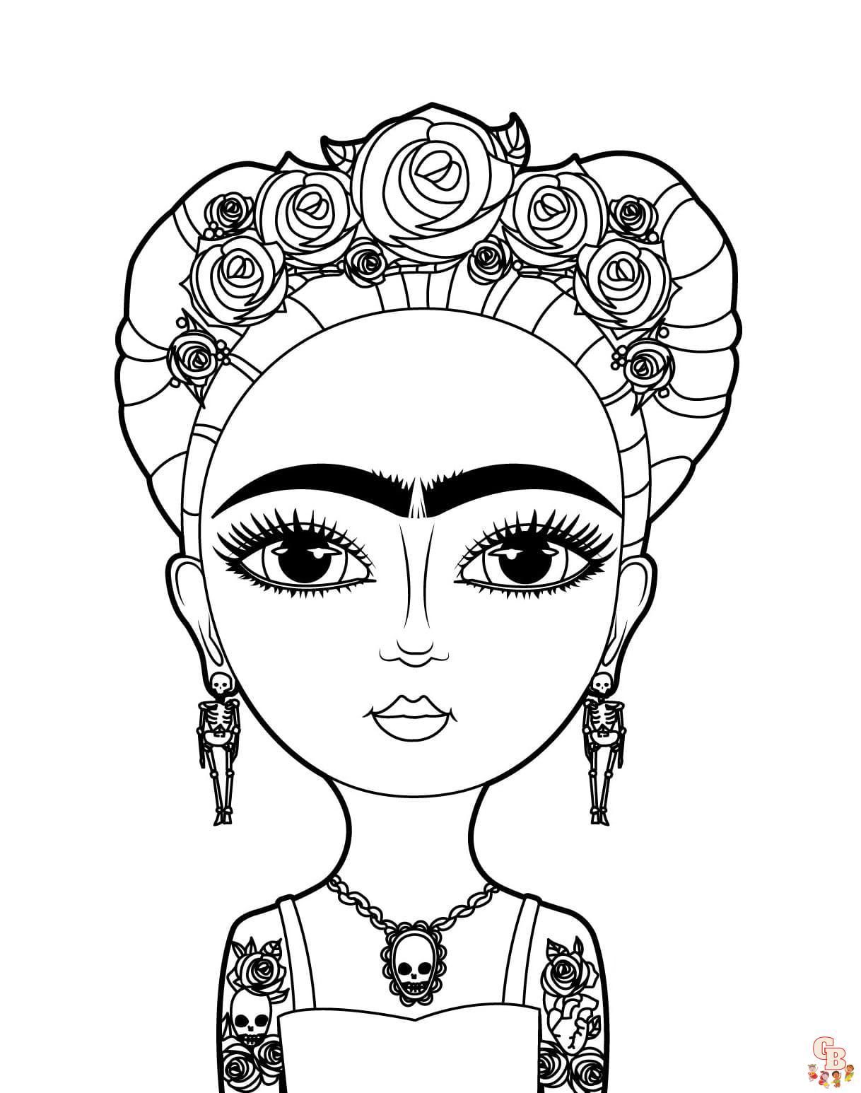 frida kahlo coloring pages pdf