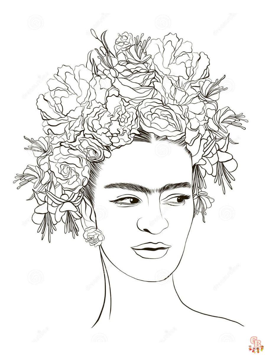 frida kahlo coloring pages