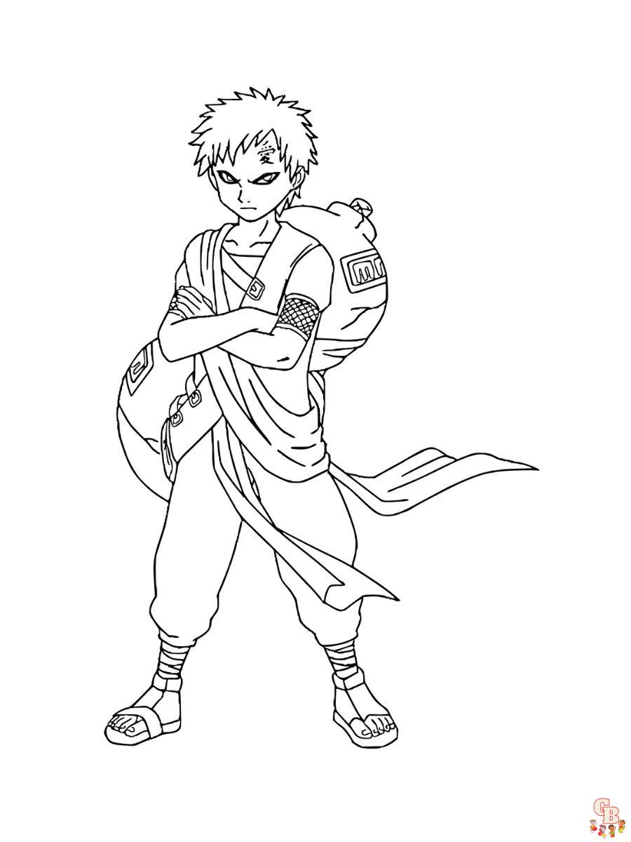 gaara chibi coloring pages