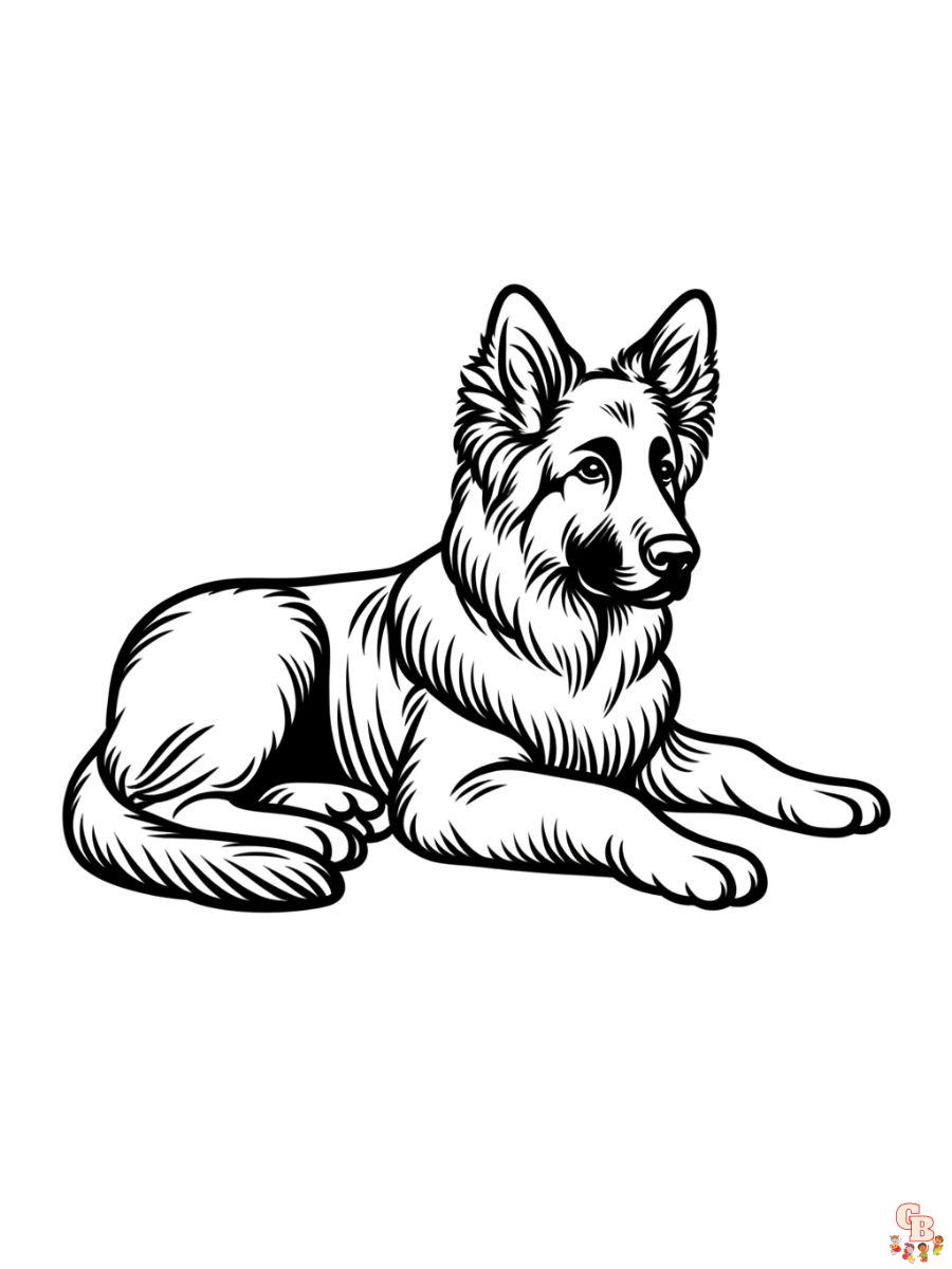 german shepherd color pages