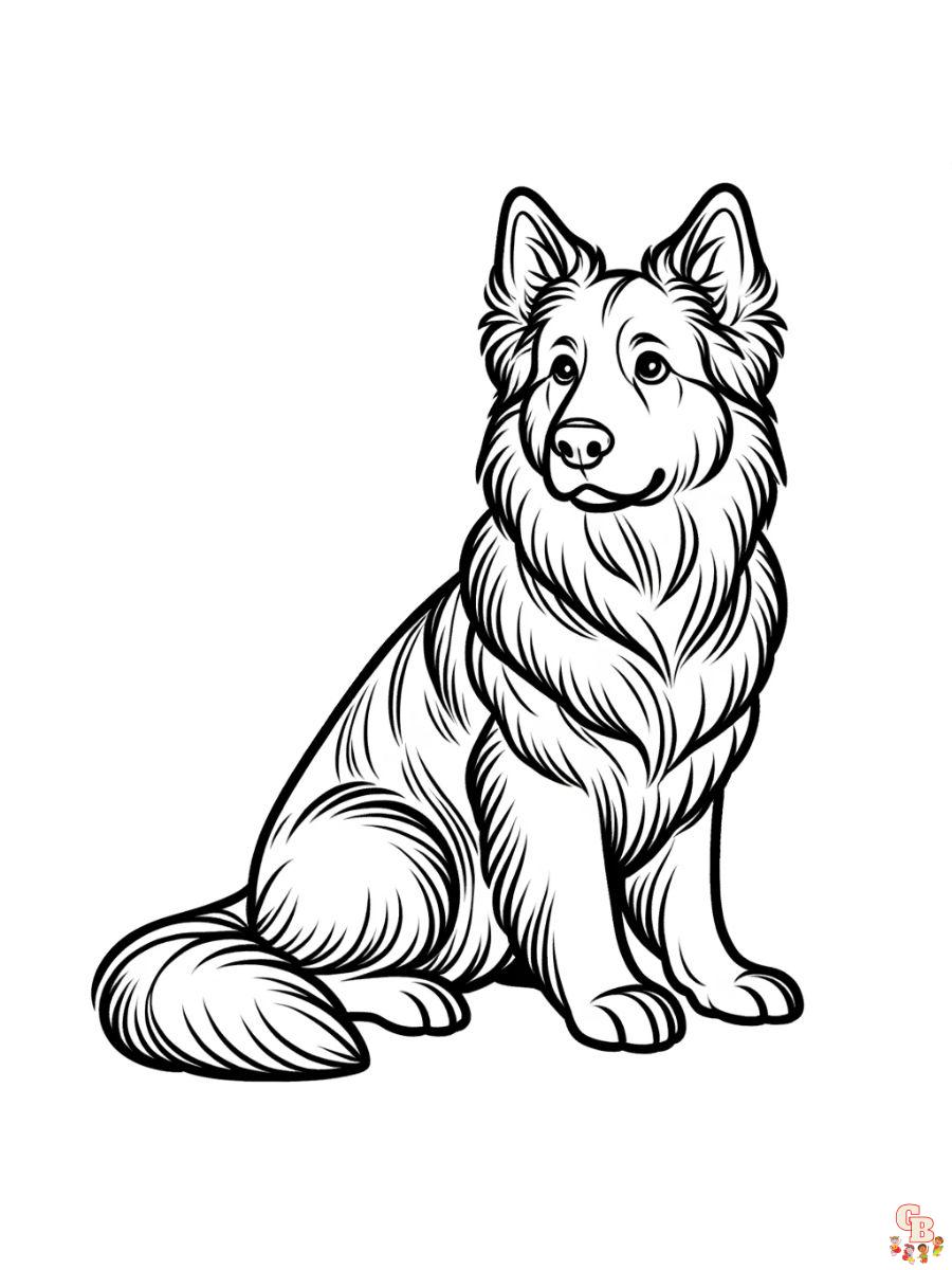 german shepherd dog coloring pages