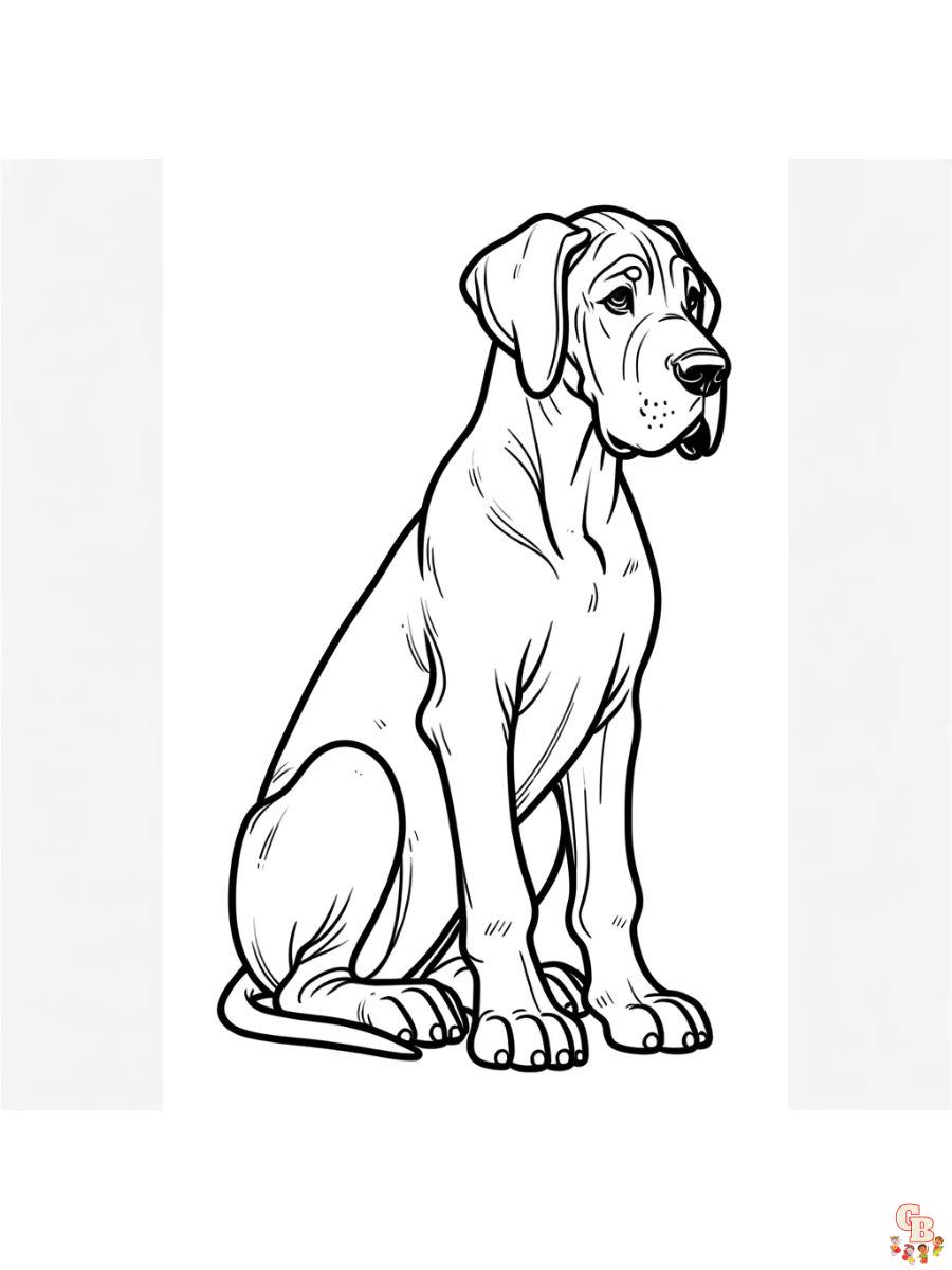 great dane coloring page