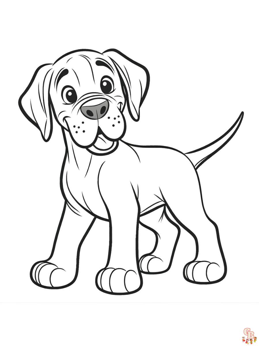 great dane coloring pages