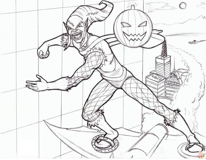 green goblin coloring page printable free