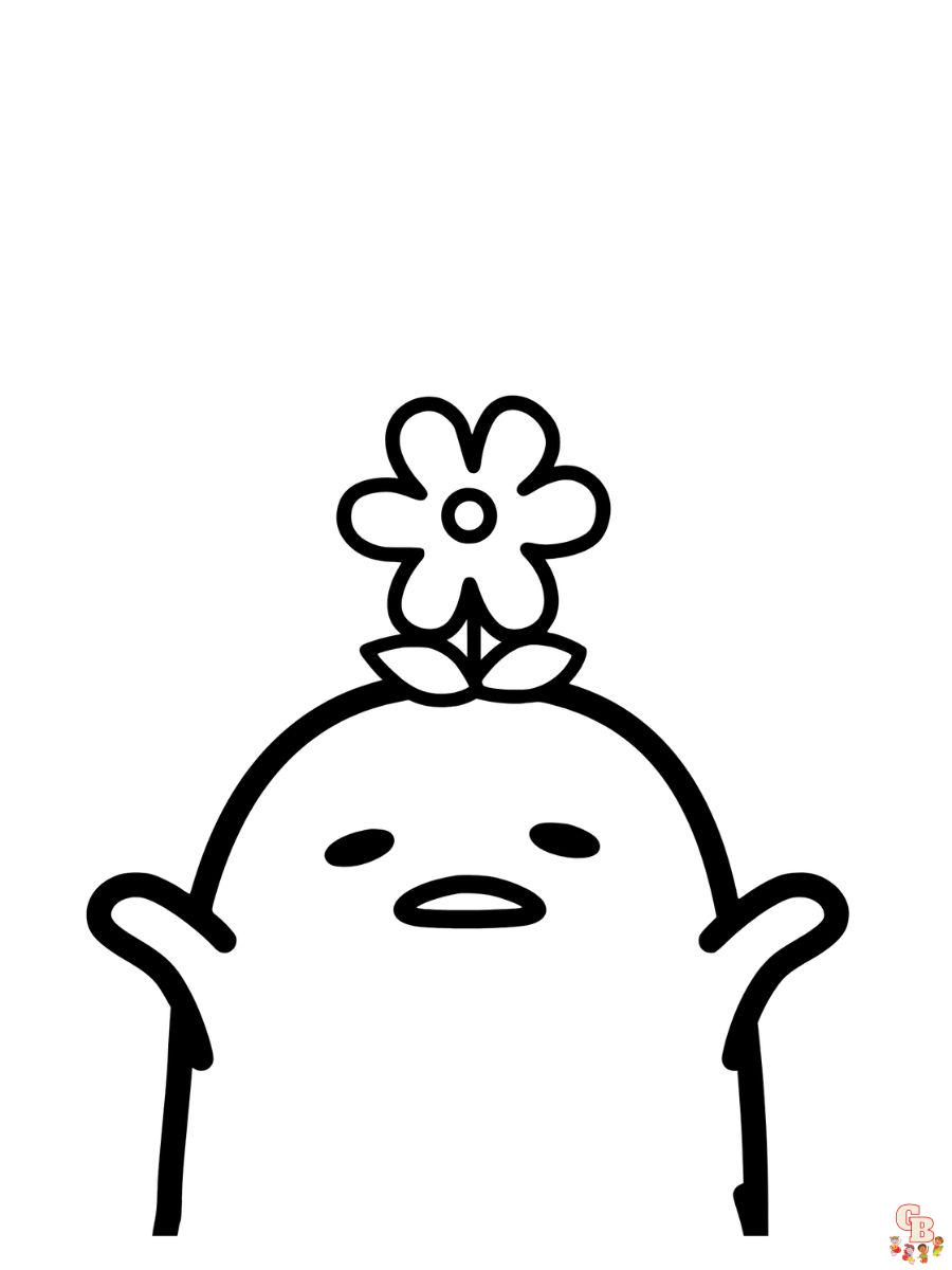 gudetama coloring page