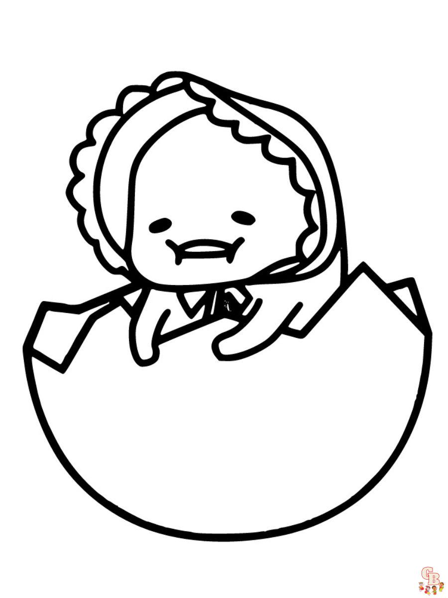 gudetama coloring pages free printable